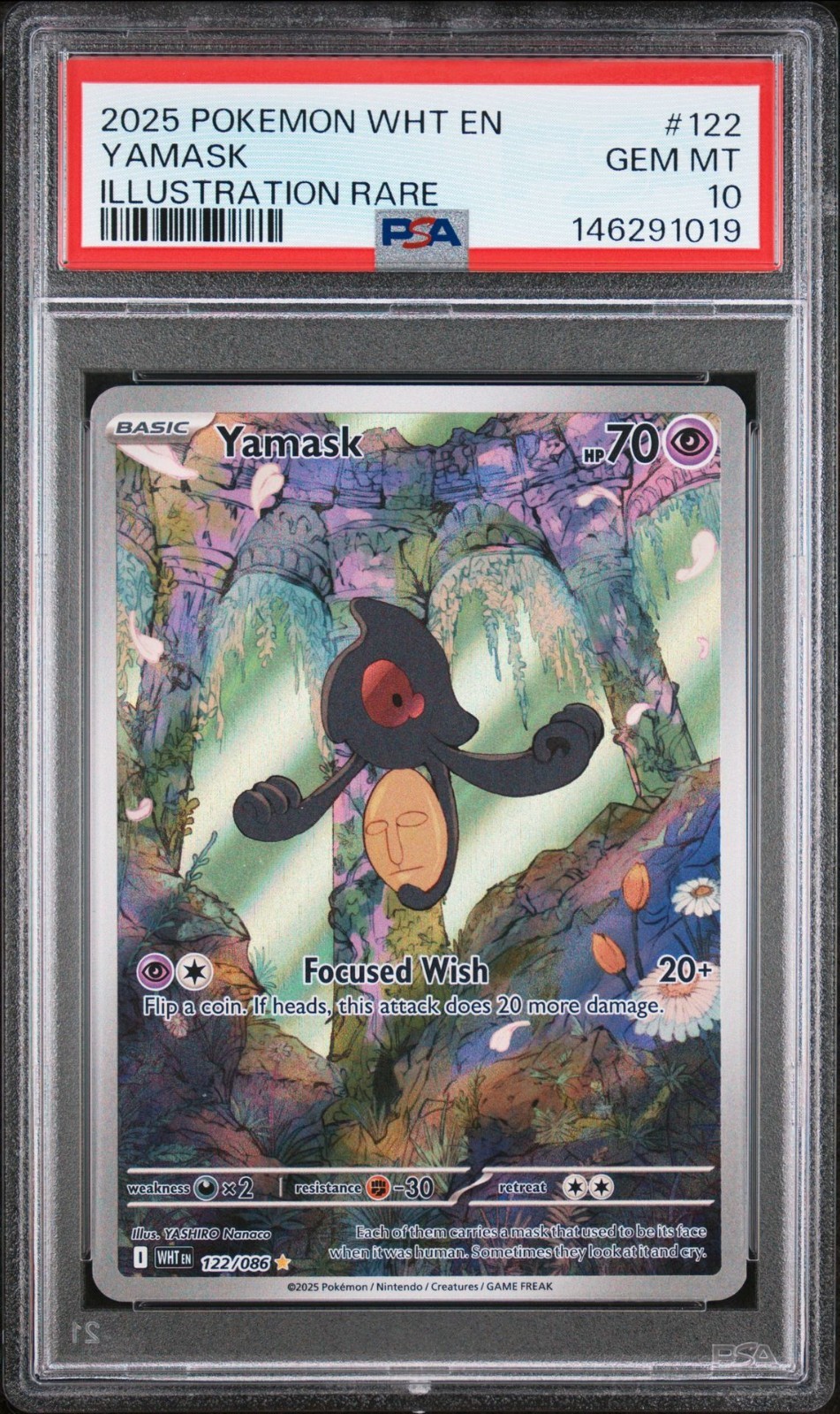 2025 Pokemon Wht EN-White Flare Yamask Illustration Rare 122