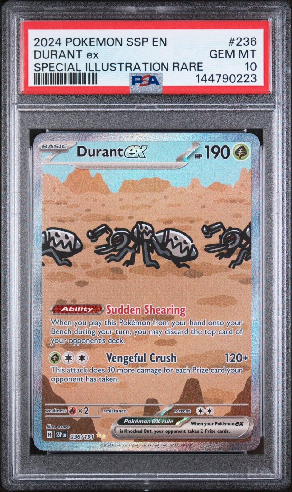 2024 Pokemon Ssp EN-Surging Sparks Durant EX Special Illustration Rare 236