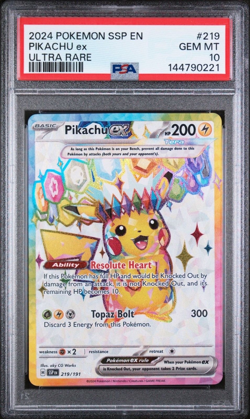 2024 Pokemon Ssp EN-Surging Sparks Pikachu EX Ultra Rare 219