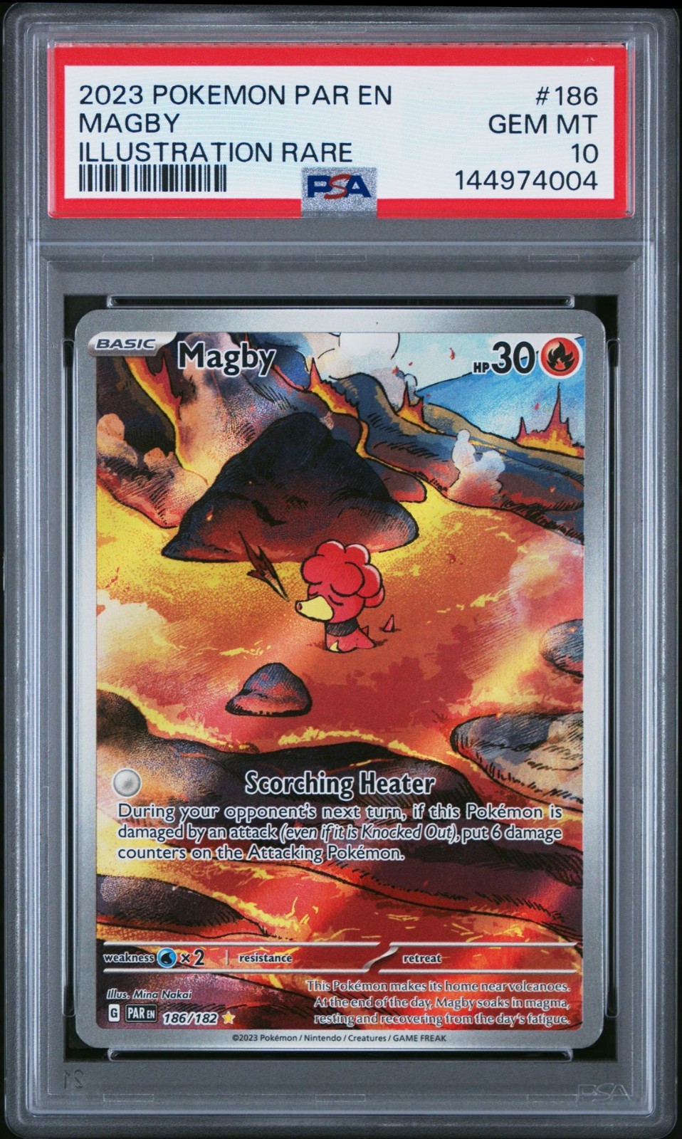 2023 Pokemon Par EN-Paradox Rift Magby Illustration Rare 186