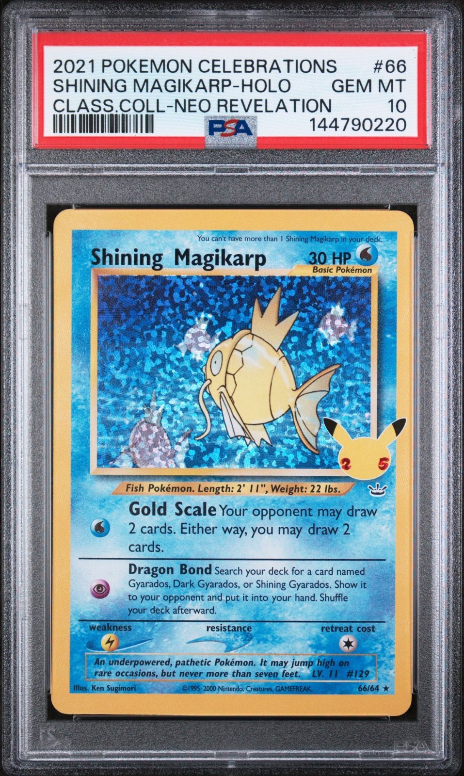 2021 Pokemon Celebrations Classic Collection Shining Magikarp-Holo 66