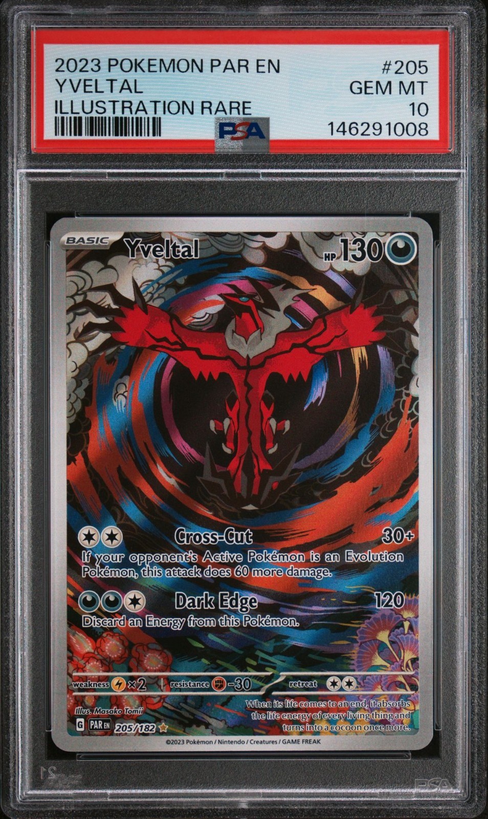 2023 Pokemon Par EN-Paradox Rift Yveltal Illustration Rare 205