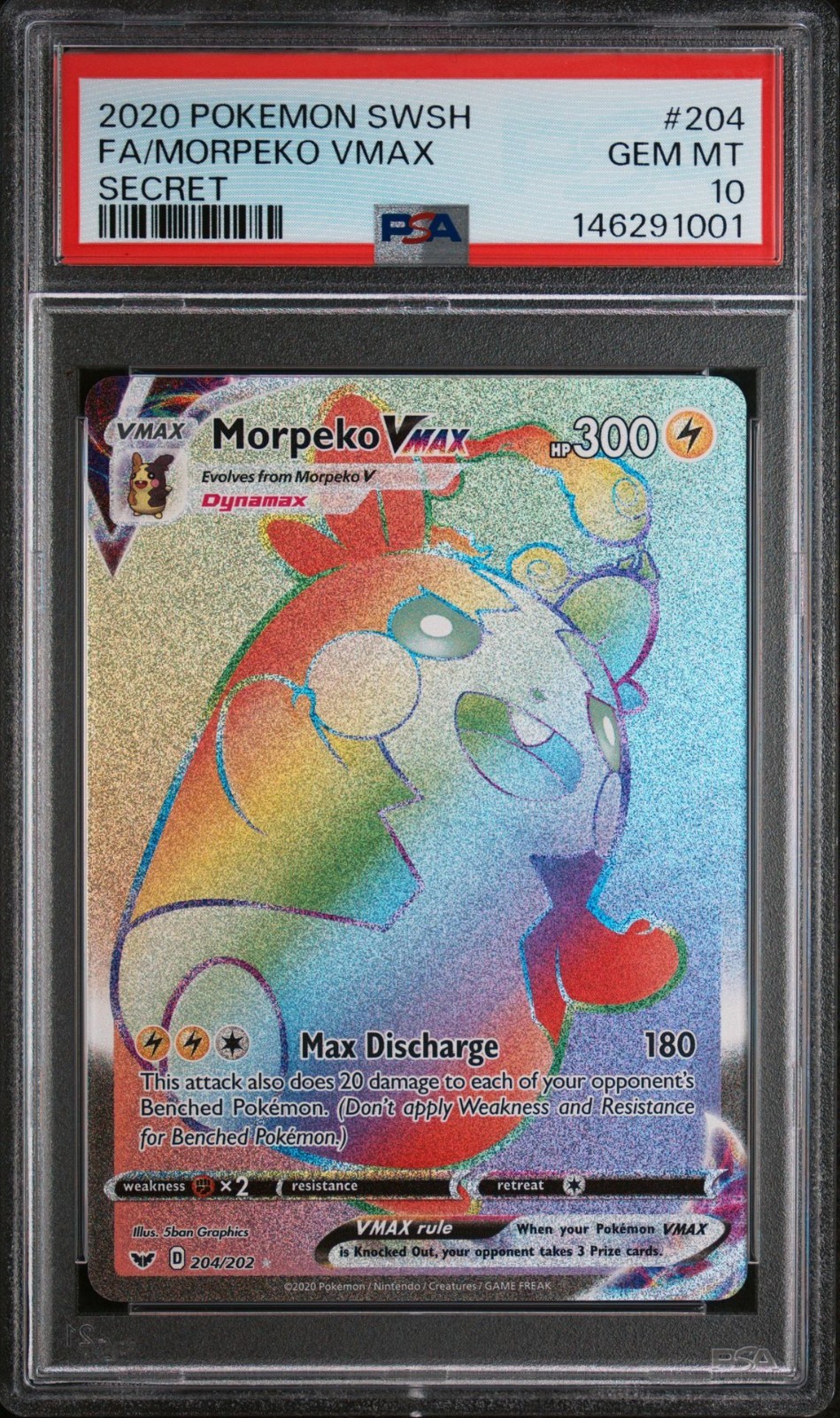 2020 Pokemon Sword & Shield Full Art/Morpeko Vmax Secret 204