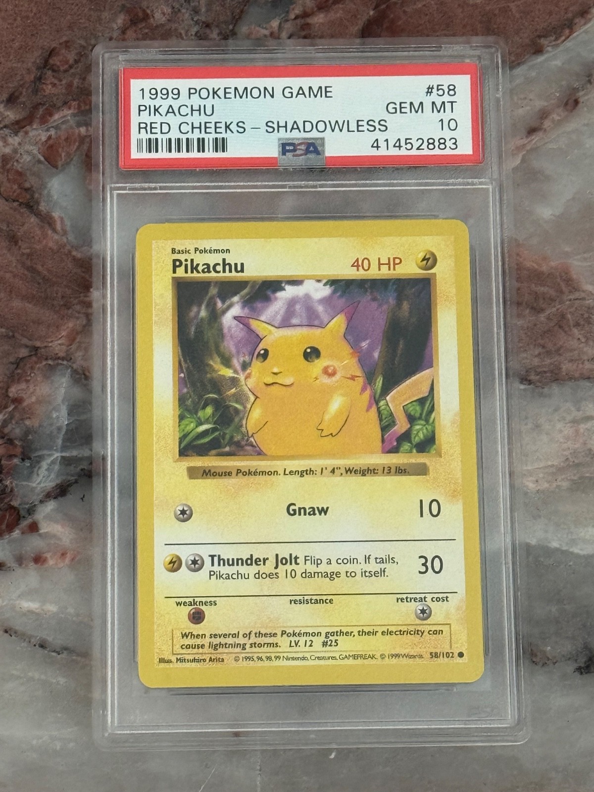 1999 Pokemon Game Pikachu Red Cheeks-Shadowless 58