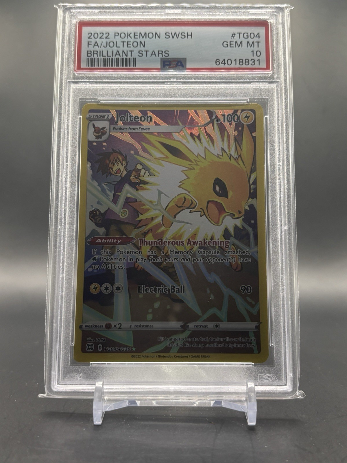 2022 Pokemon Sword & Shield Brilliant Stars Full Art/Jolteon TG04