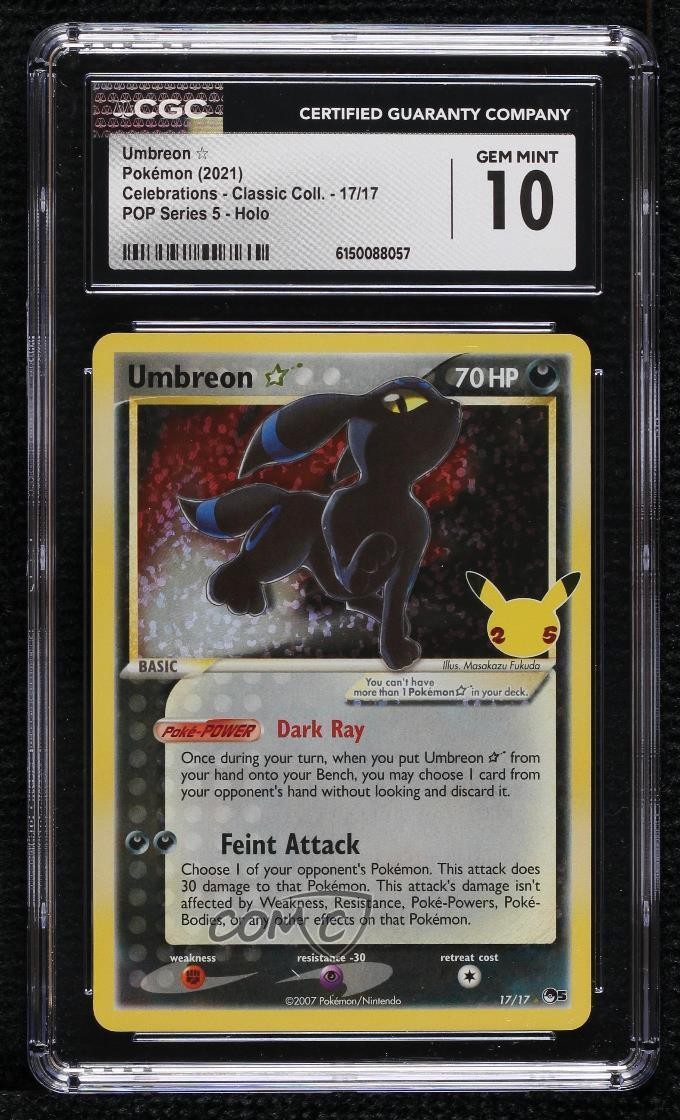 2021 Celebrations - Classic Collection - English Umbreon ☆ Ultra Rare POP Series 5 Holo 17/17