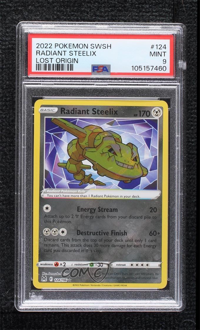 2022 Pokemon Sword & Shield Lost Origin Radiant Steelix 124