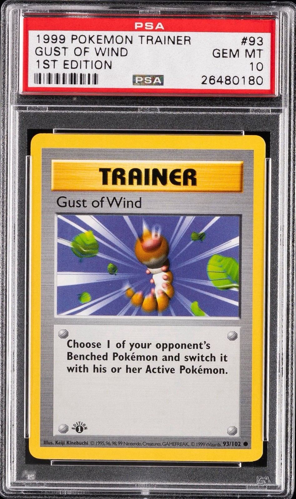 1999 Pokemon Game Gust of Wind 1st Edition 93