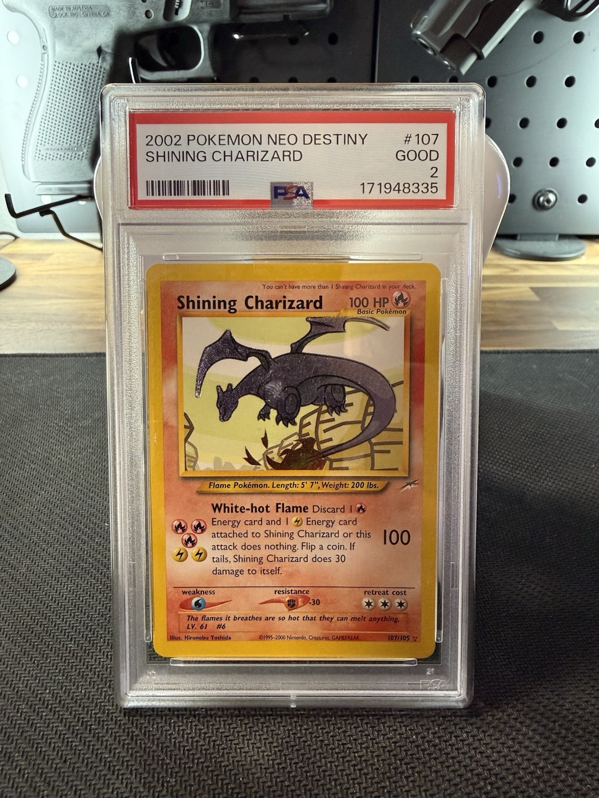 2002 Pokemon Neo Destiny Shining Charizard 107