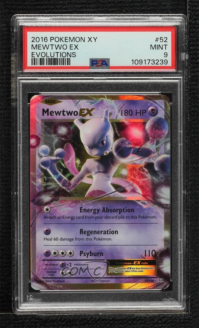 2016 Pokemon XY Evolutions Mewtwo EX 52
