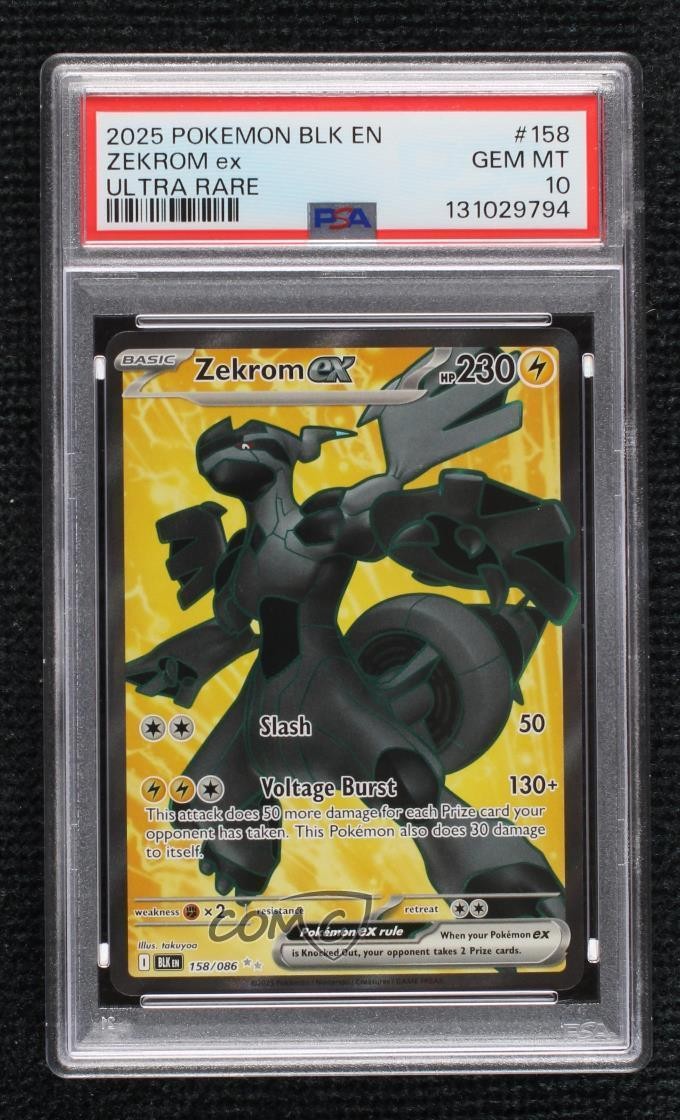 2025 Pokemon Blk EN-Black Bolt Zekrom EX Ultra Rare 158