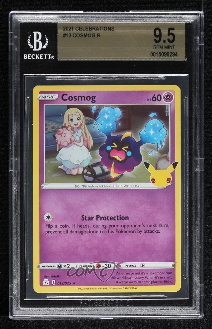 2021 Pokemon TCG Sword & Shield Celebrations Cosmog STAMP [25th Anniversary] R 013