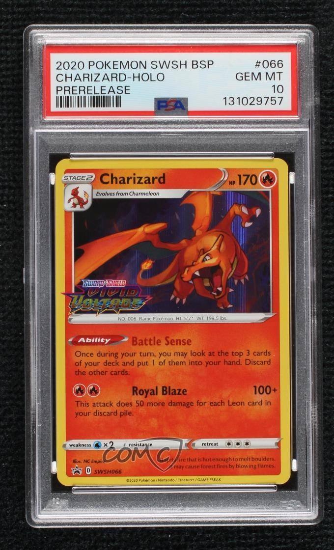 2020 Pokemon Swsh Black Star Promo Charizard-Holo Prerelease 066