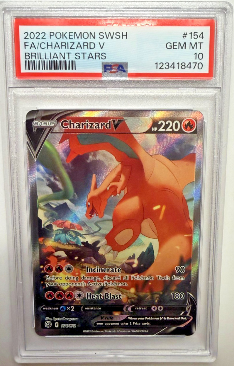 2022 Pokemon Sword & Shield Brilliant Stars Full Art/Charizard V 154
