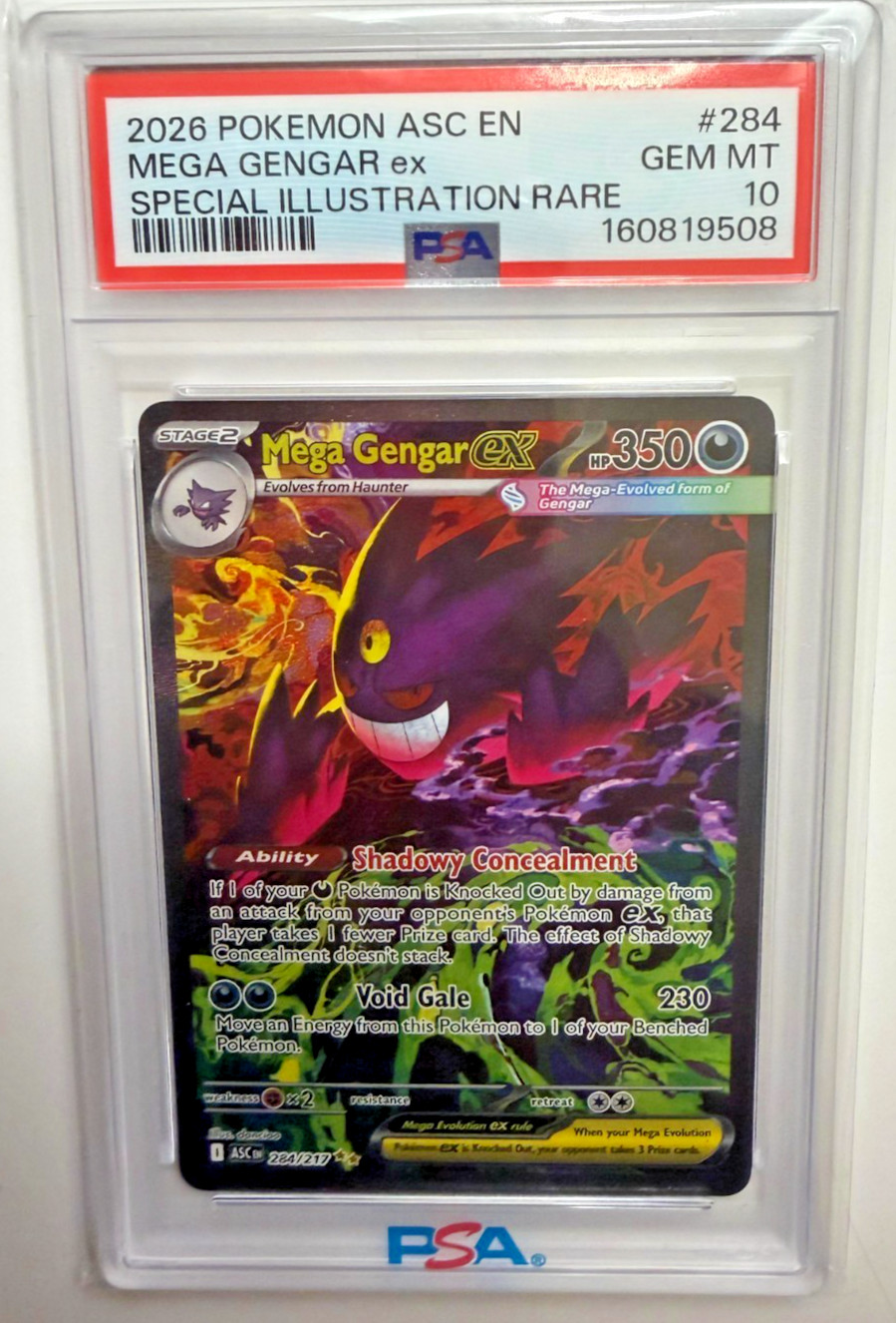 2026 Pokemon Asc EN-Ascended Heroes Mega Gengar EX Special Illustration Rare 284