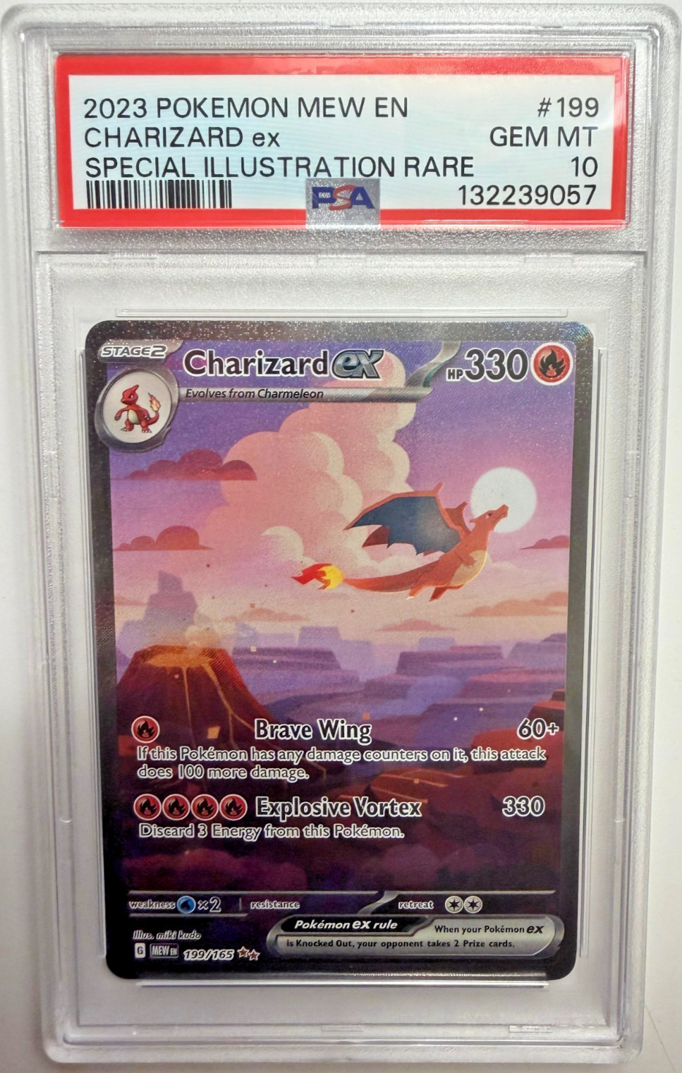 2023 Pokemon Mew EN-151 Charizard EX Special Illustration Rare 199