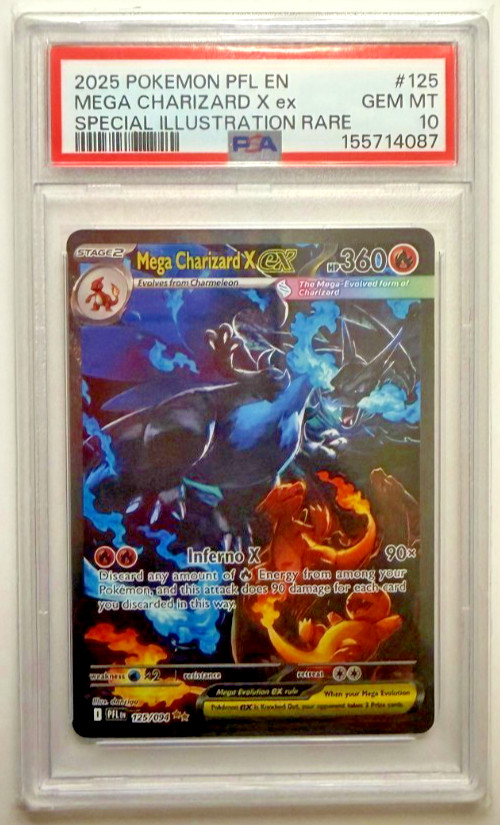 2025 Pokemon Pfl EN-Phantasmal Flames Mega Charizard X EX Special Illustration Rare 125
