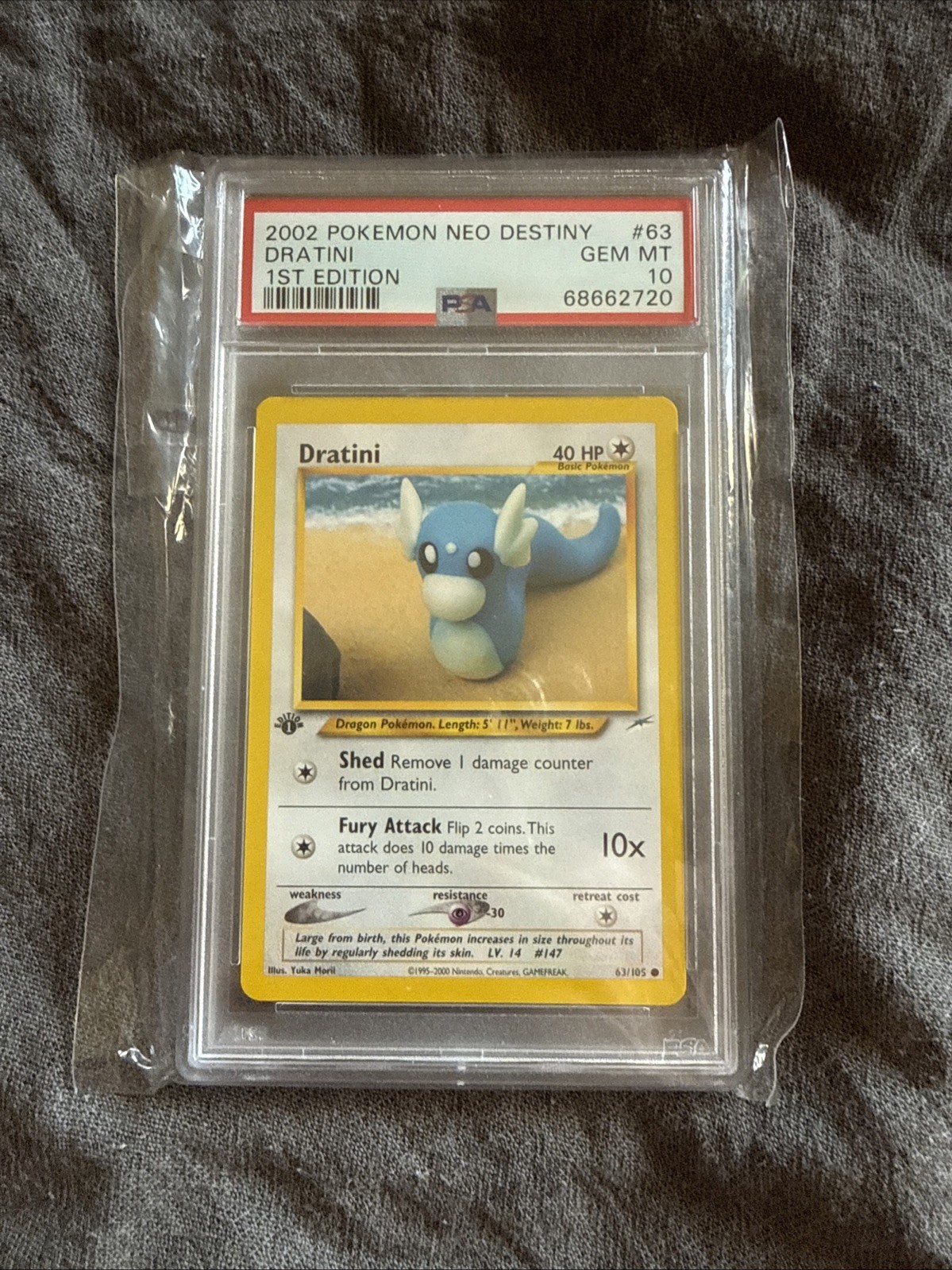 2002 Pokemon Neo Destiny Dratini 1st Edition 63