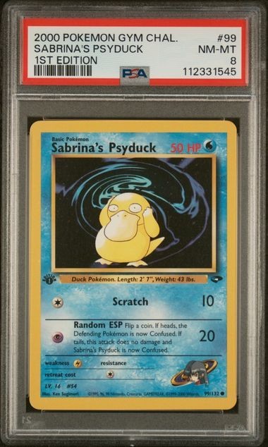 2000 Pokemon Gym Challenge Sabrina's Psyduck 1st Edition 99