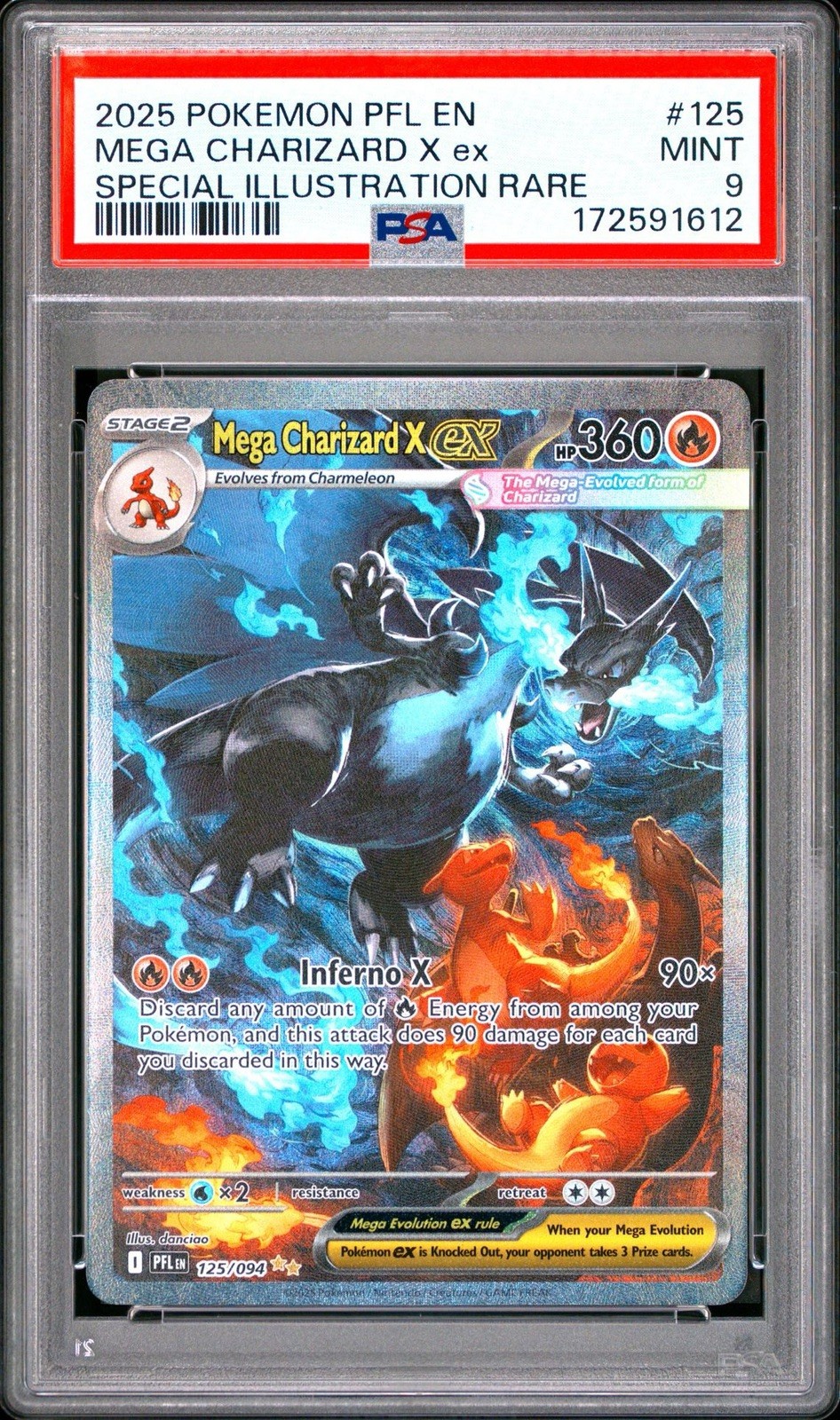 2025 Pokemon Pfl EN-Phantasmal Flames Mega Charizard X EX Special Illustration Rare 125