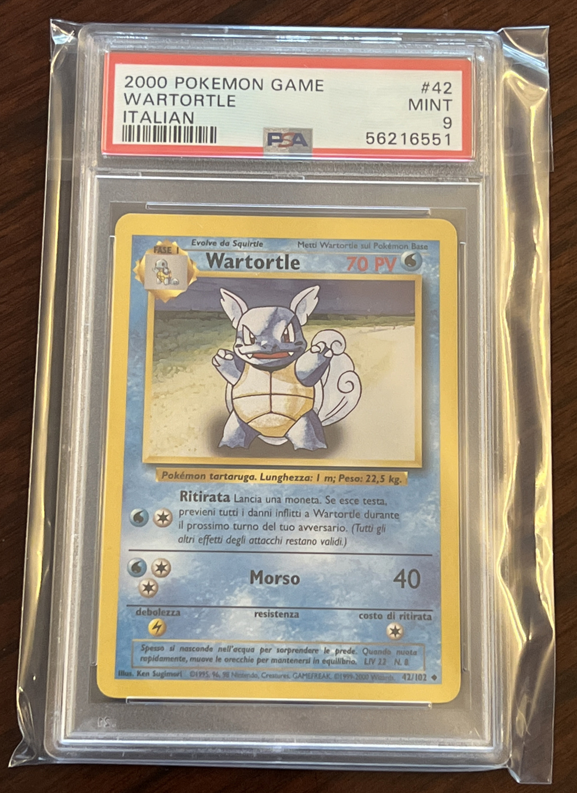 2000 Pokemon Game Wartortle Italian 42