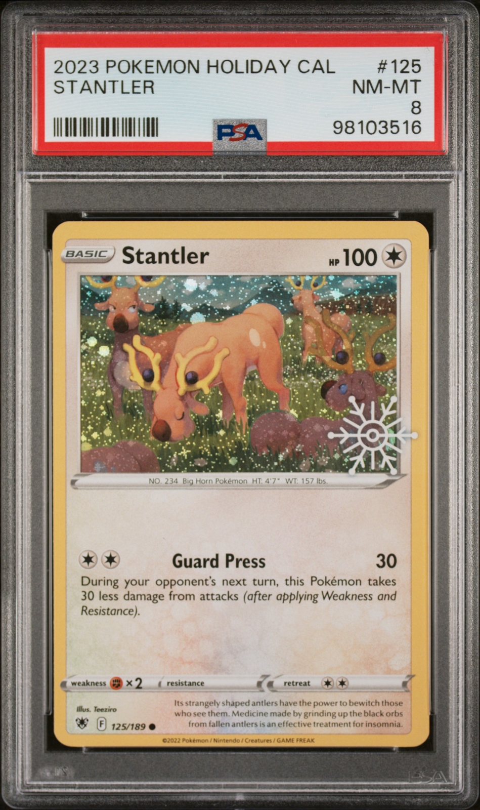 2023 Pokemon Holiday Calendar Stantler 125
