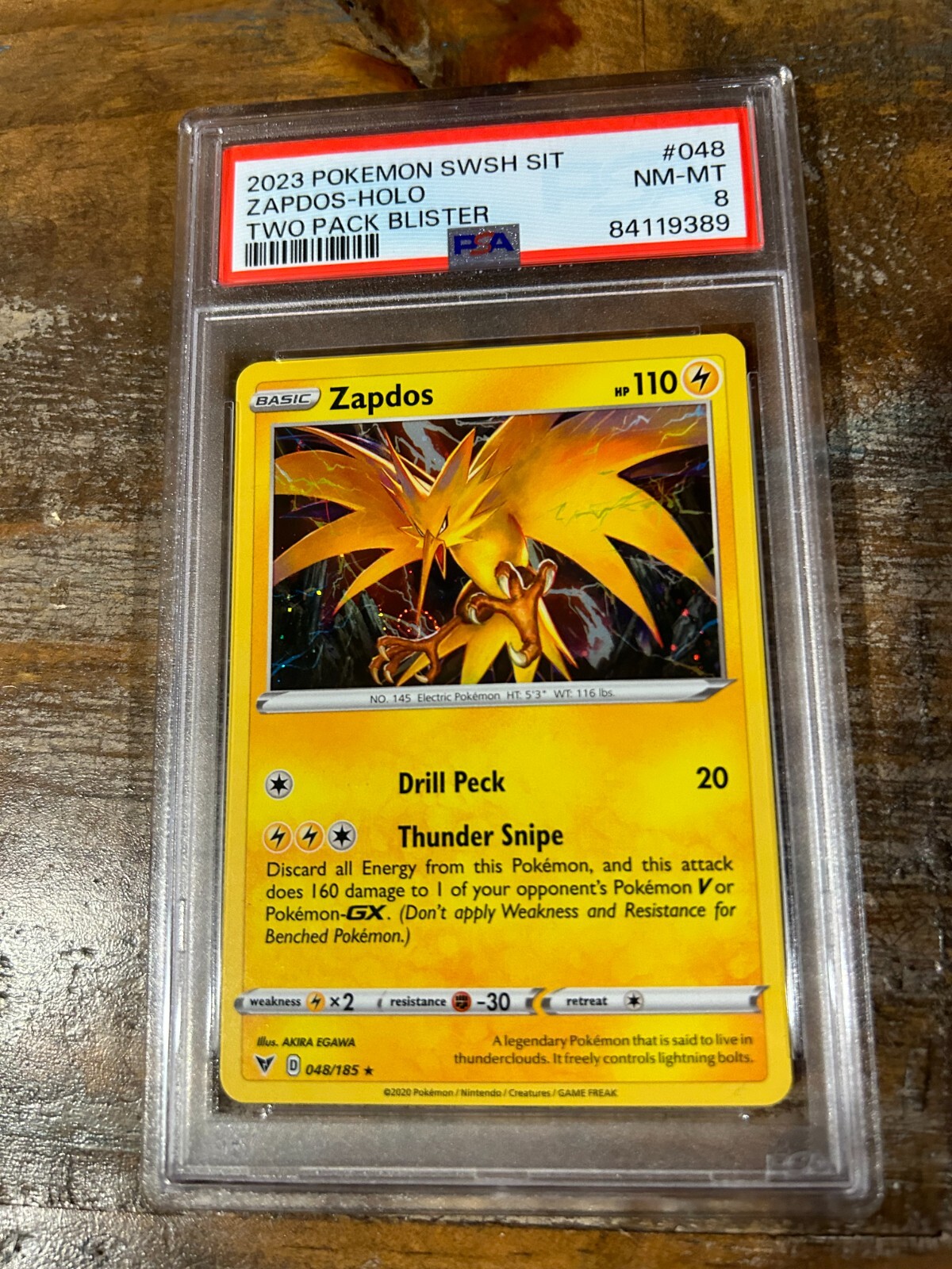 2023 Pokemon Sword and Shield Silver Tempest Two Pack Blister Zapdos-Holo 048