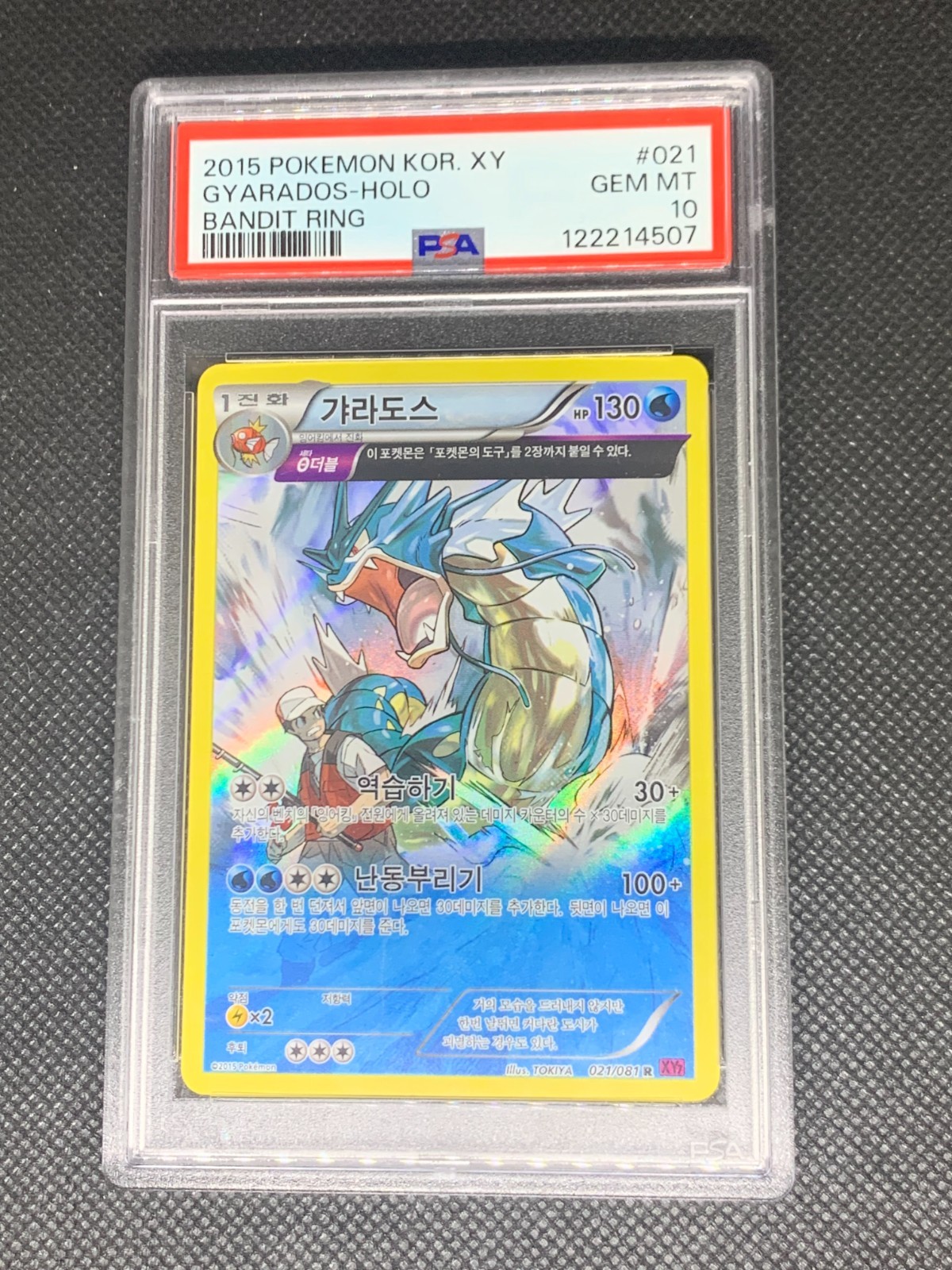 2015 Pokemon Korean XY Bandit Ring Gyarados-Holo 021