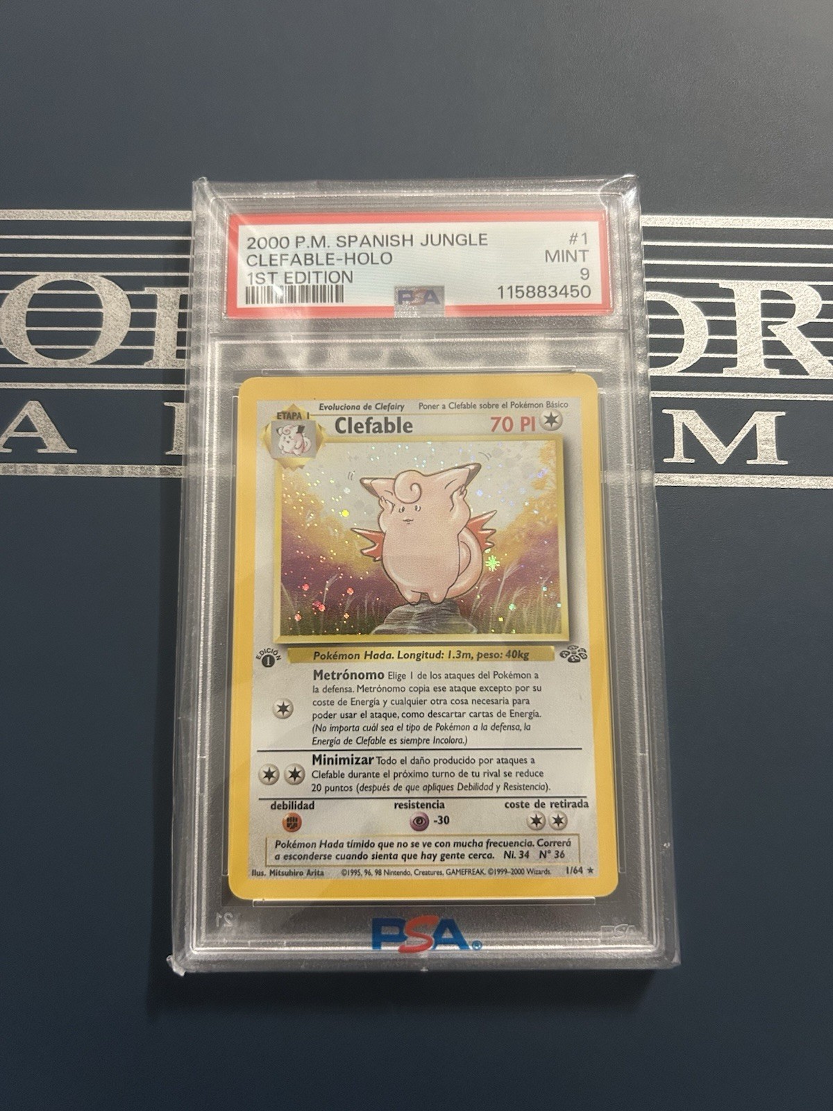 2000 Pokemon Spanish Jungle Clefable-Holo 1st Edition 1