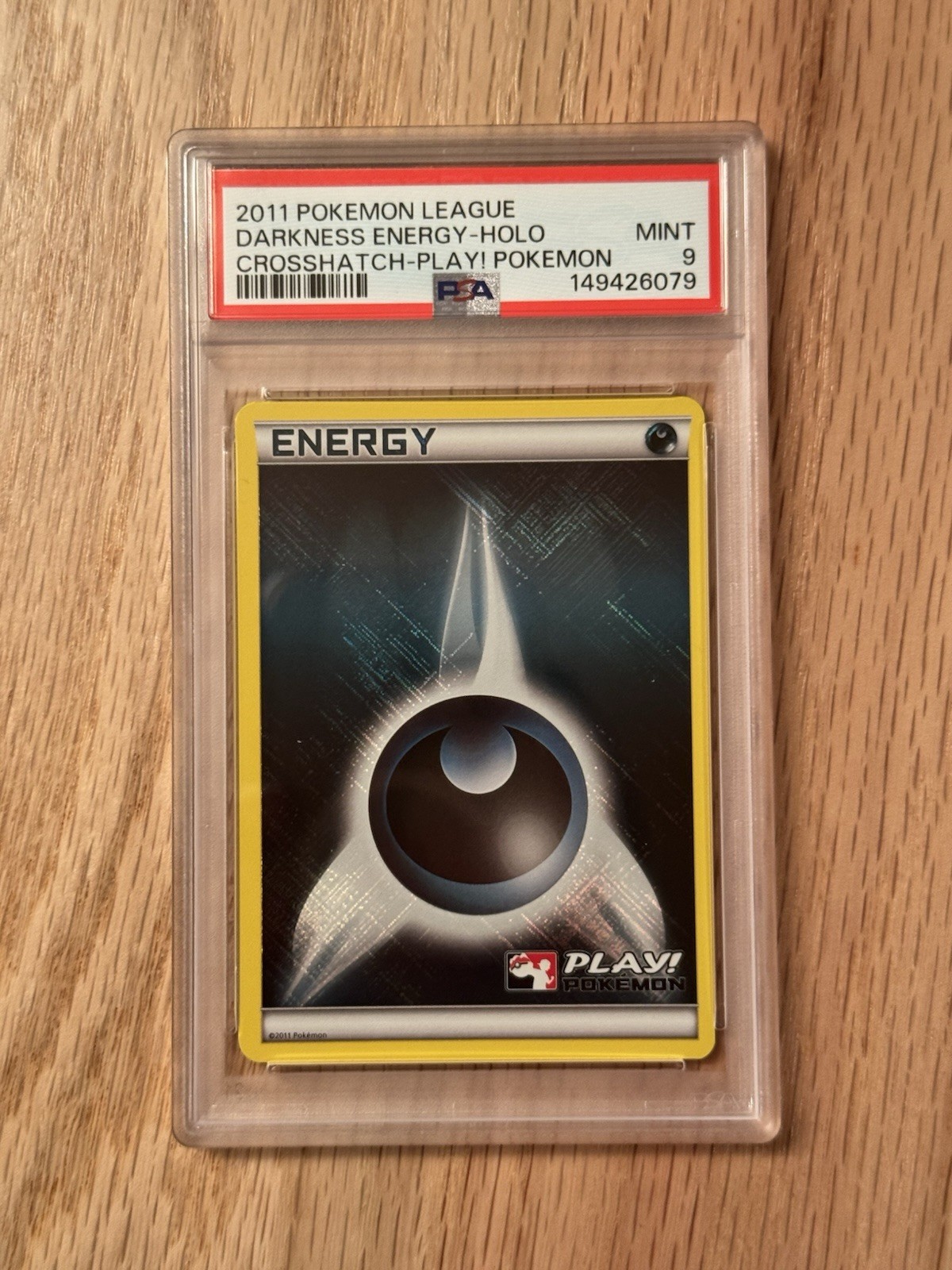 2011 Pokemon League Play! Promo Darkness Energy-Holo Crosshatch-Play! Pokemon