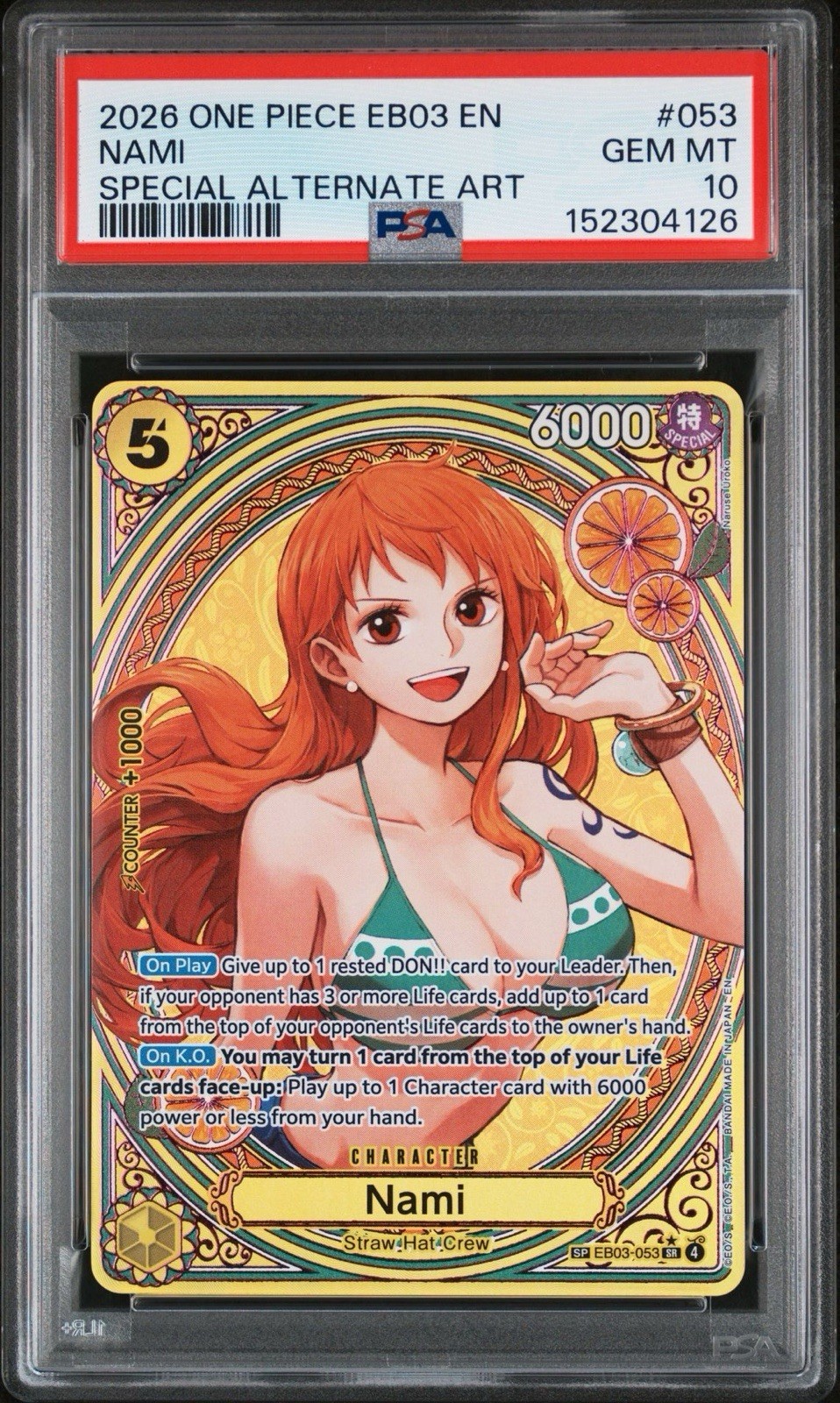 2026 One Piece EB03-Extra Booster -One Piece Heroines Edition- Nami Special Alternate Art 053