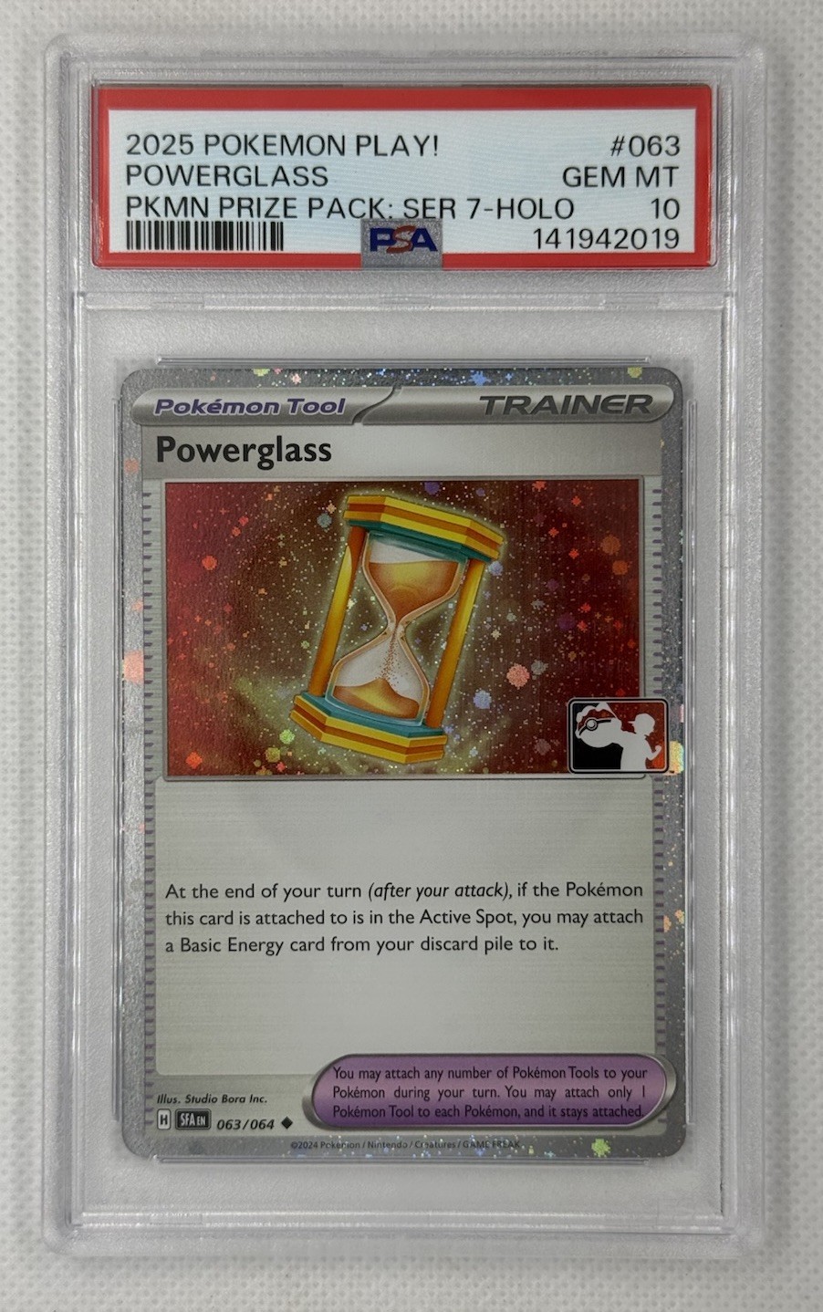 2025 Pokemon Play! Pokemon Prize Pack: Series 7 Powerglass Holo 063