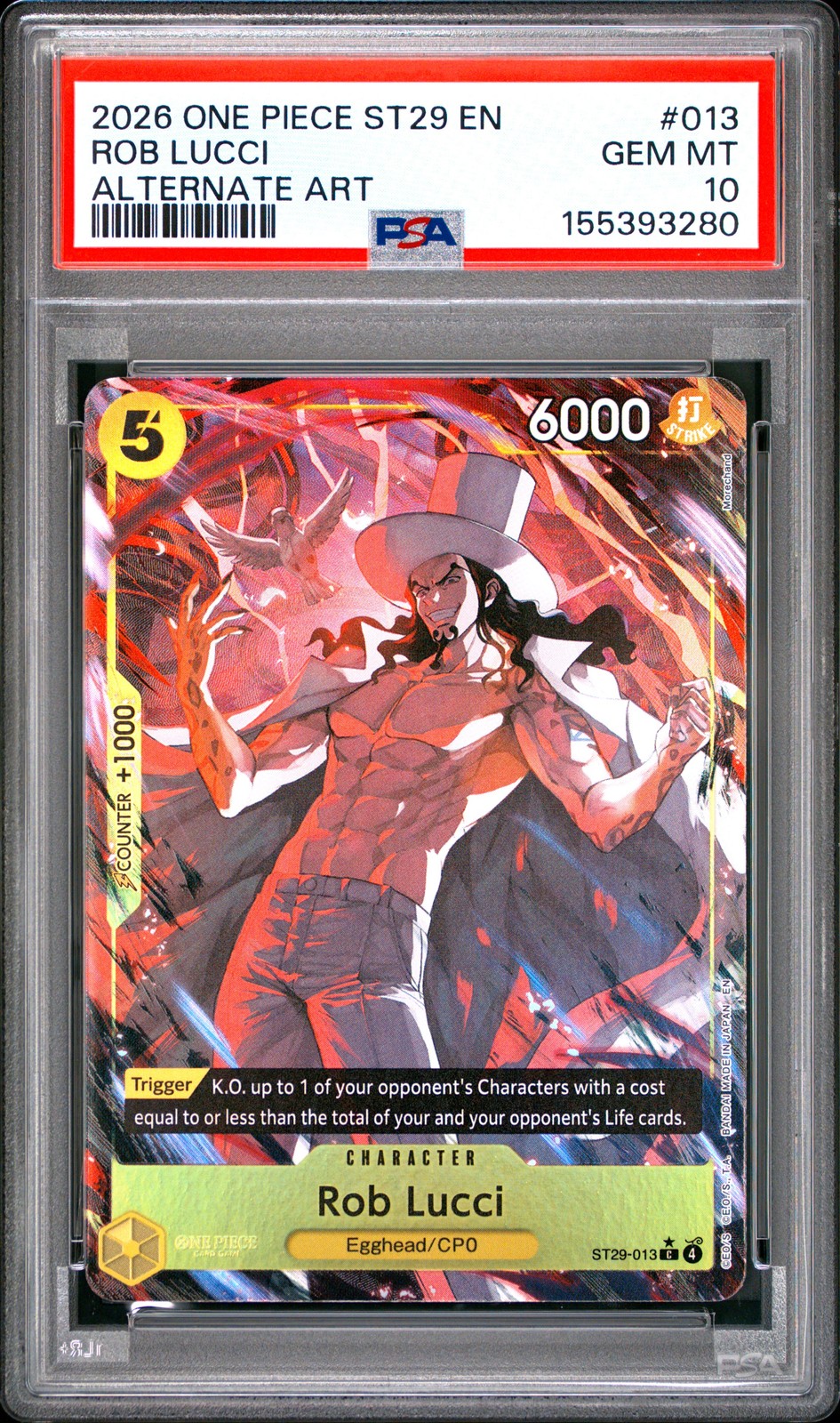 2026 One Piece Starter Deck ST29-Egghead Rob Lucci Alternate Art 013