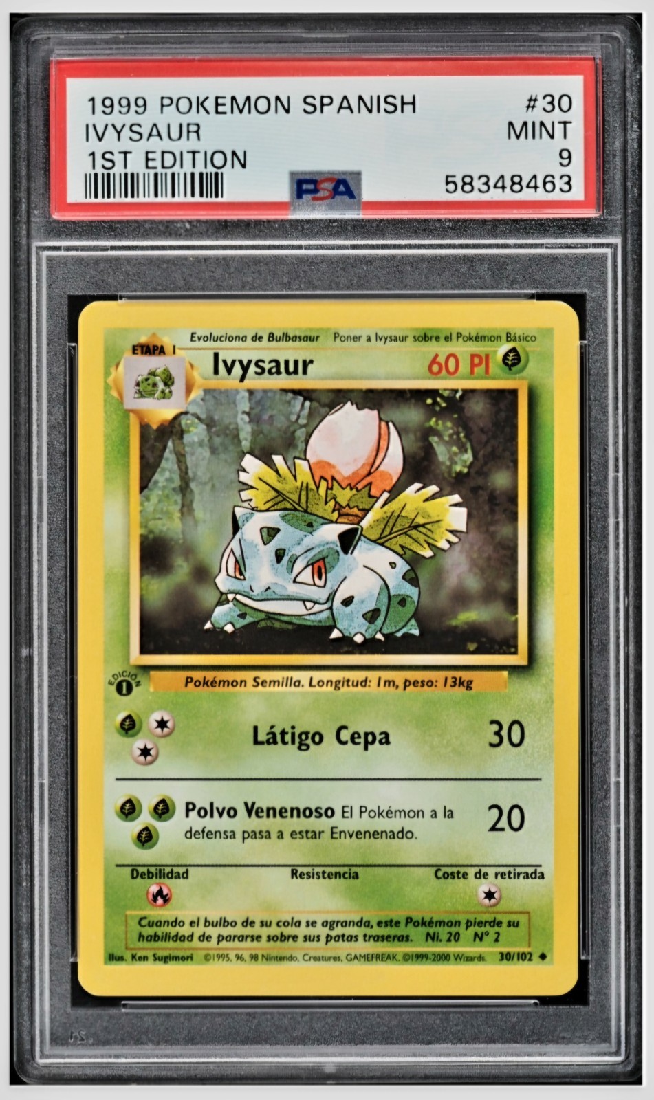 1999 Pokemon Spanish Ivysaur 1st Edition 30