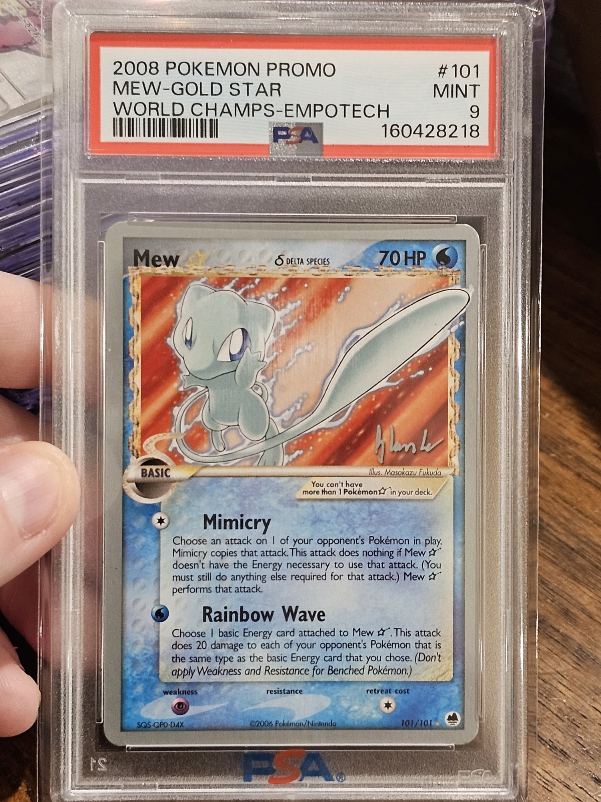 2008 Pokemon World Championships Promo Mew-Gold Star Empotech 101
