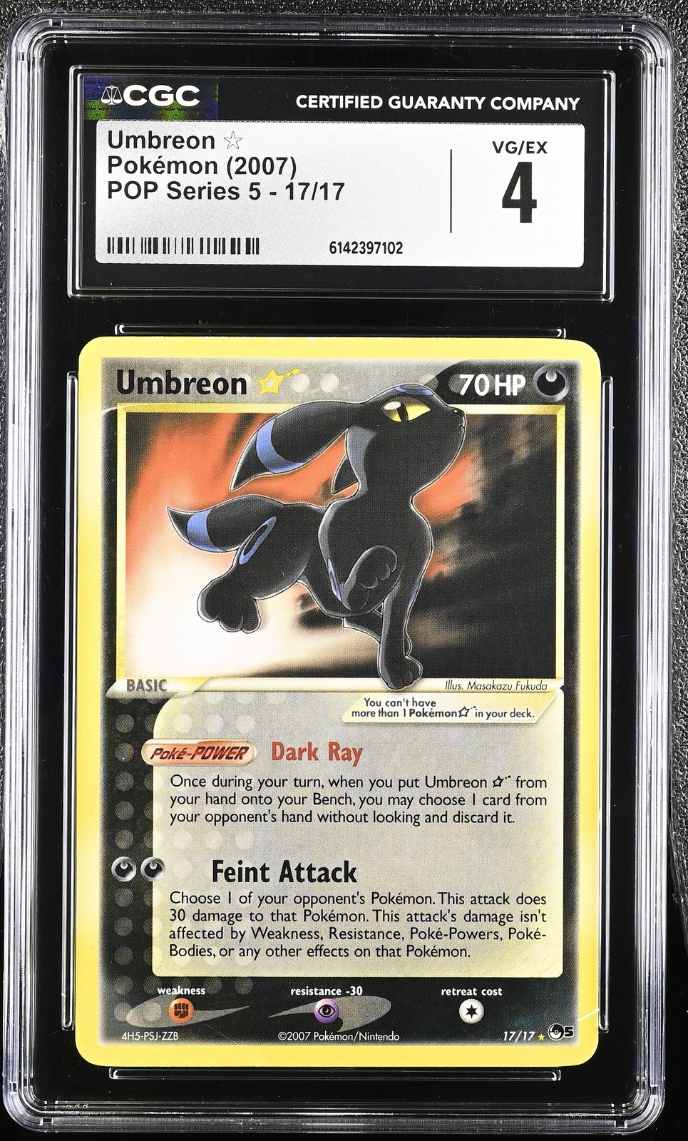 2007 POP Series 5 - English Umbreon â??  17/17