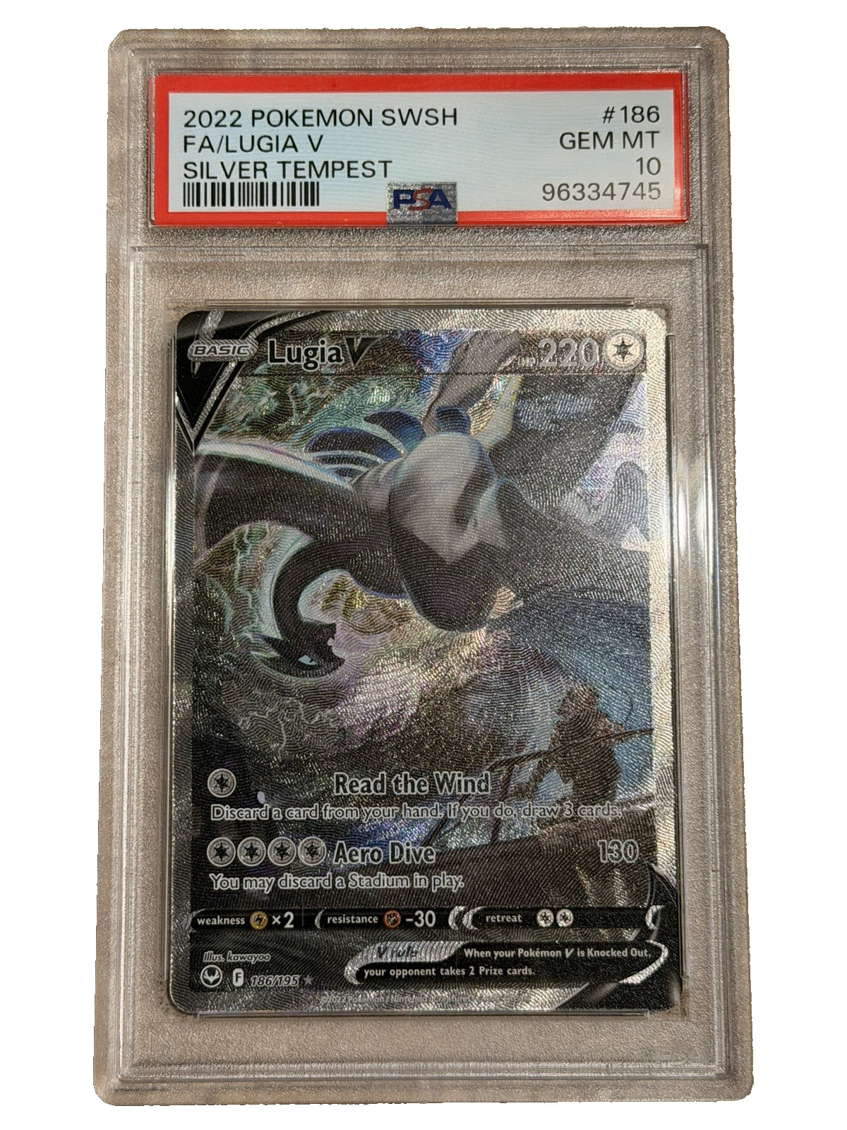 2022 Pokemon Sword & Shield Silver Tempest Full Art/Lugia V 186