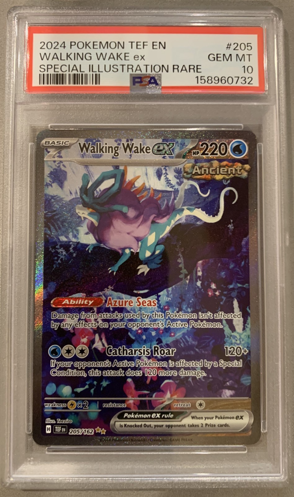 2024 Pokemon Tef EN-Temporal Forces Walking Wake EX Special Illustration Rare 205