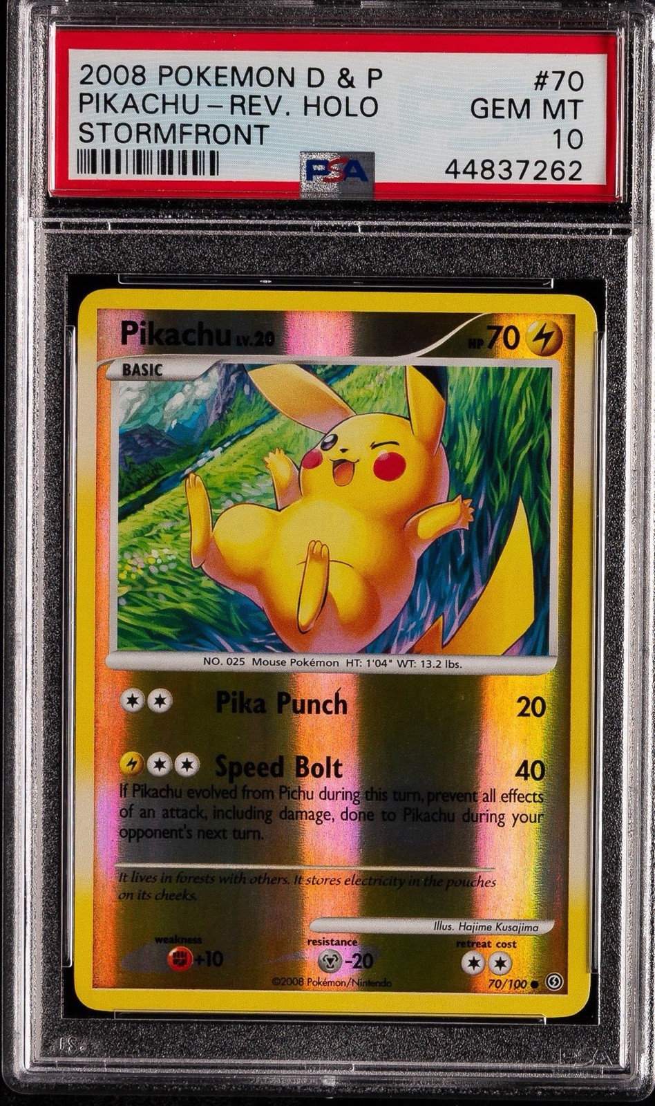 2008 Pokemon Diamond & Pearl Stormfront Pikachu-Reverse Foil 70
