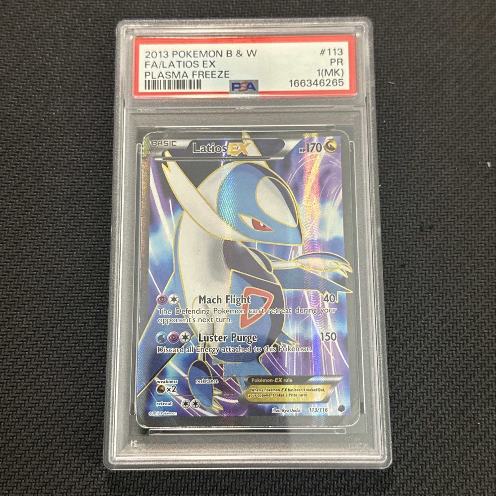 2013 Pokemon Black & White Plasma Freeze Full Art/Latios EX 113