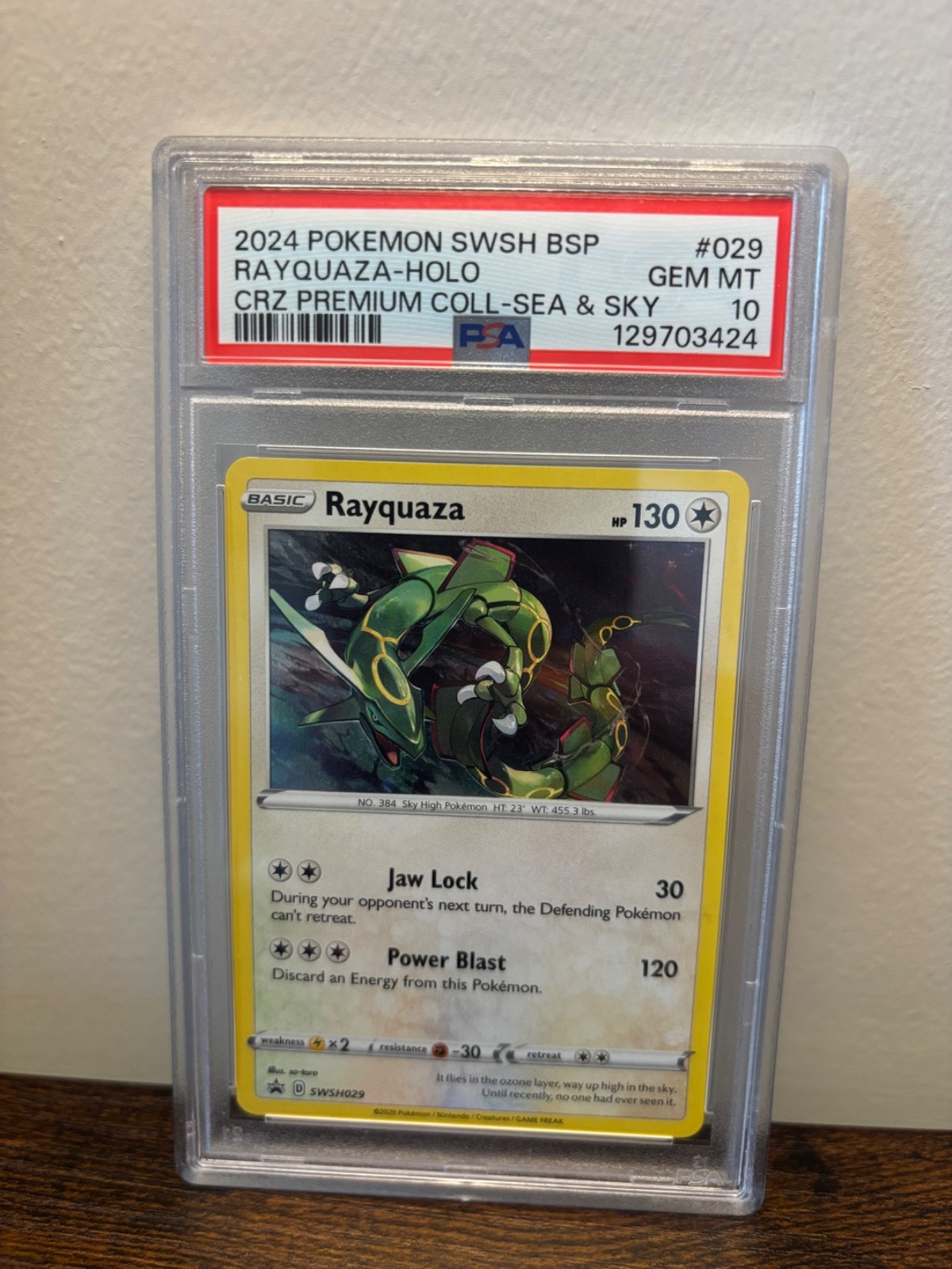 2024 Pokemon Swsh Black Star Promo Rayquaza-Holo Crown Zenith Premium Collection Sea & Sky  029