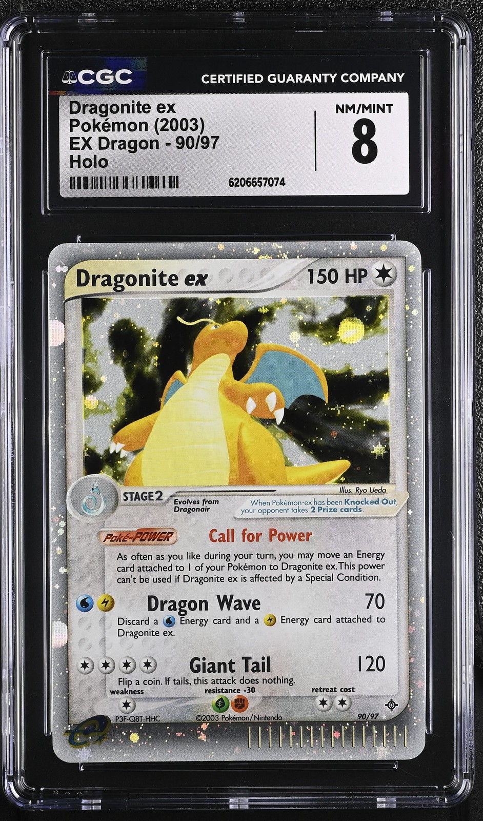2003 EX Dragon (2003 Copyright, w/ "e" Symbol) - English Dragonite ex Ultra Rare Holo 90/97