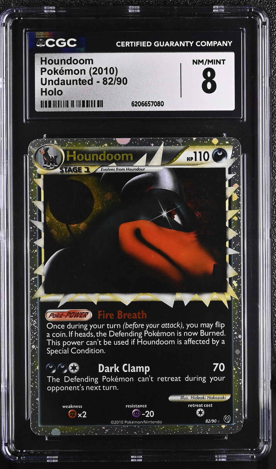 2010 Undaunted - English Houndoom Ultra Rare Holo 82/90