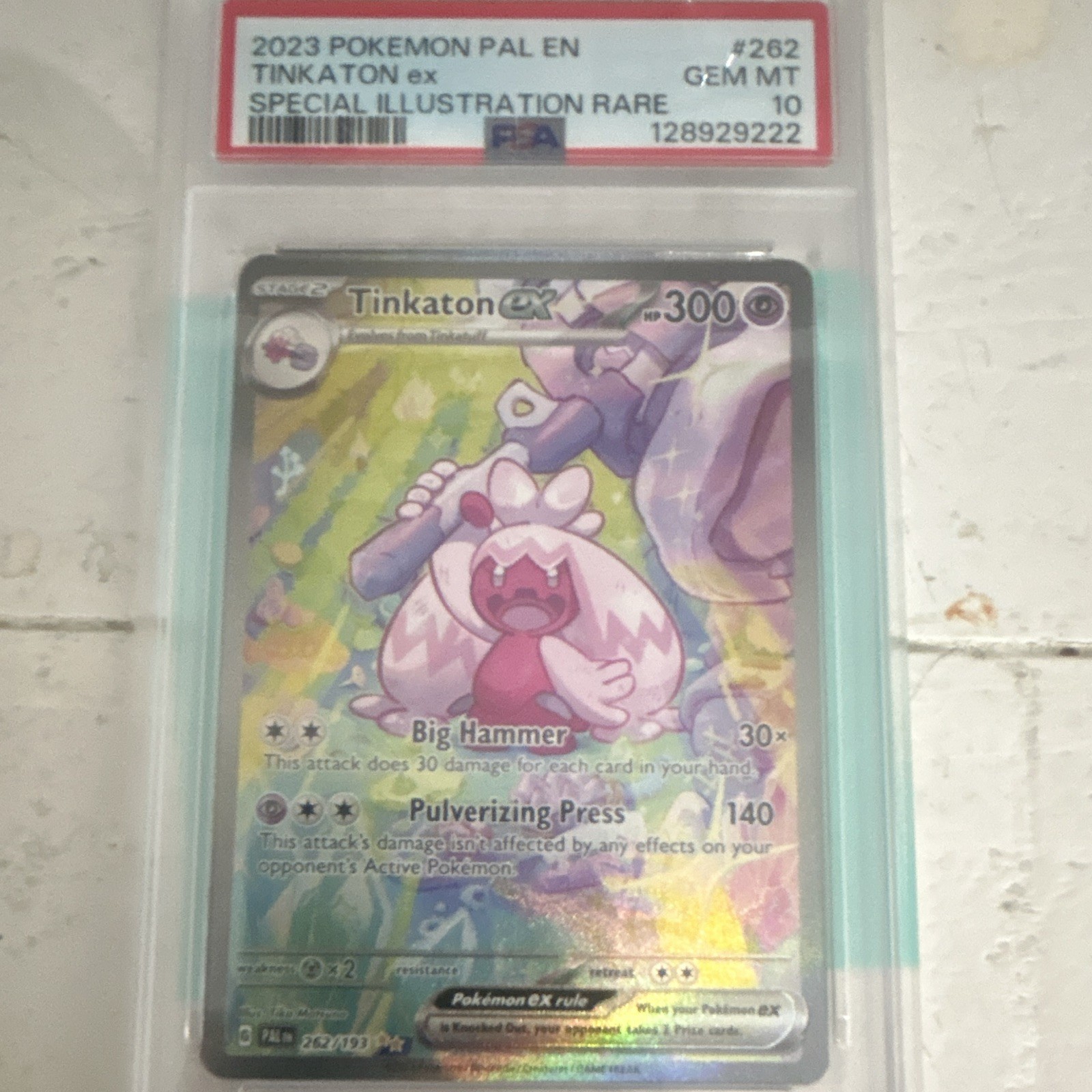 2023 Pokemon Pal EN-Paldea Evolved Tinkaton EX Special Illustration Rare 262