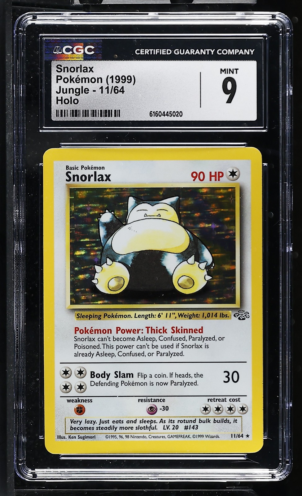 1999 Jungle - Unlimited - English Snorlax Rare Holo 11/64