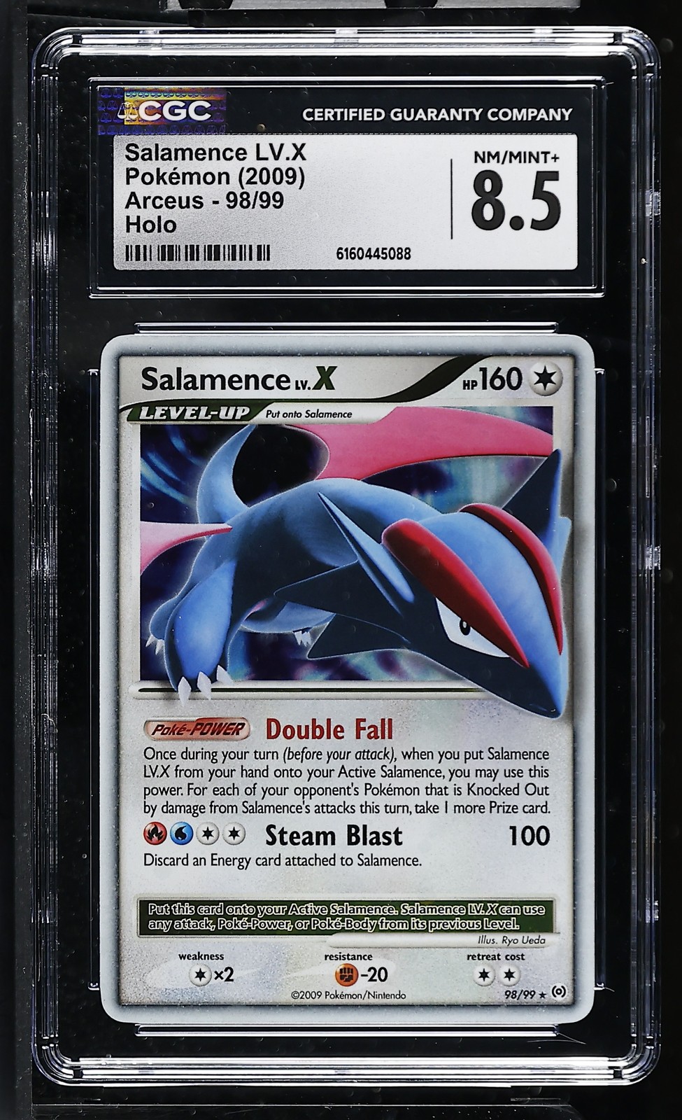 2009 Arceus - English Salamence LV.X Ultra Rare Holo 98/99