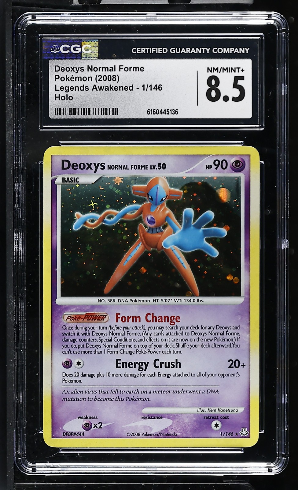 2008 Legends Awakened - English Deoxys Normal Forme Rare Holo 1/146