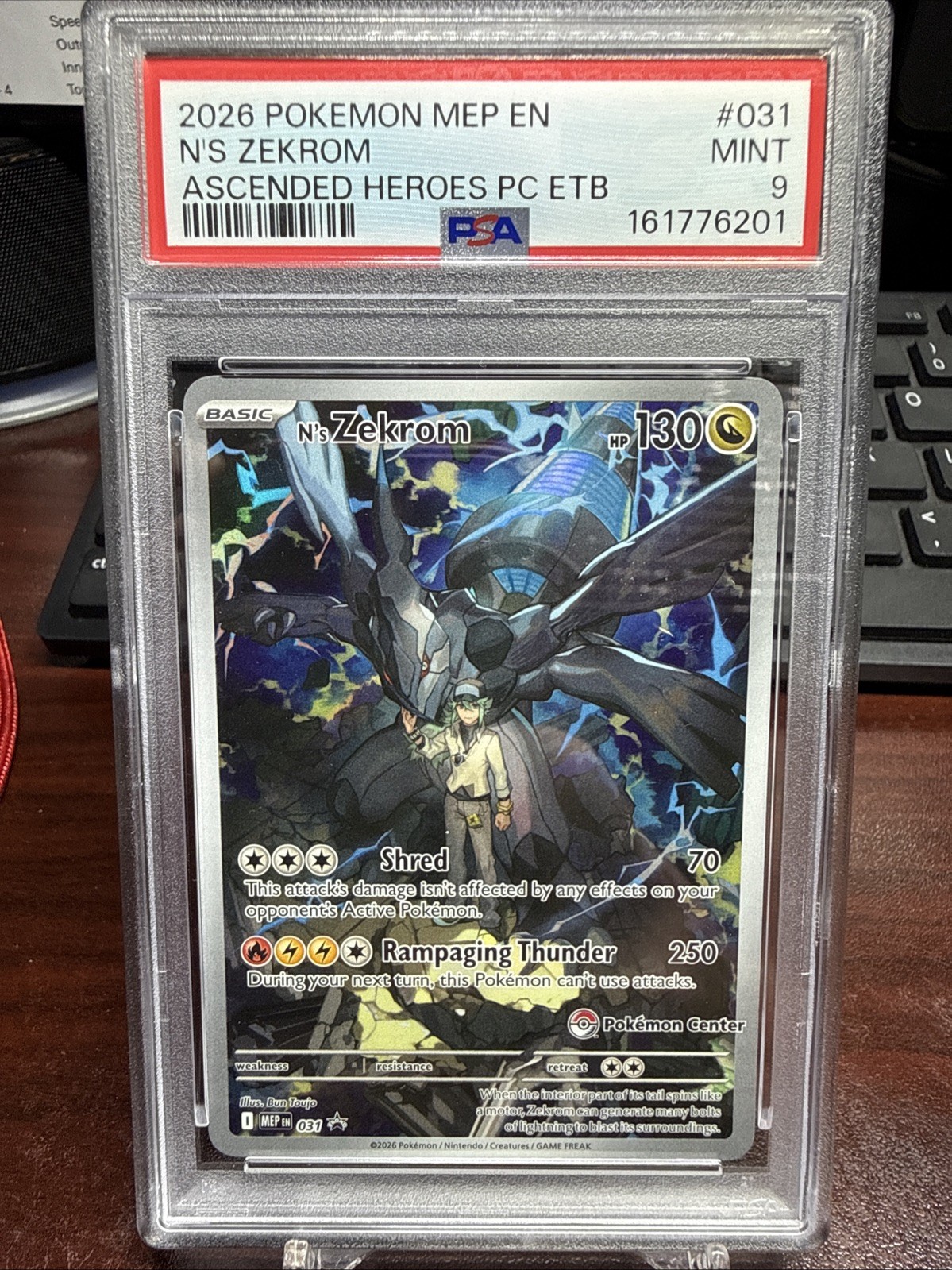2026 Pokemon Mep EN-Me Black Star Promo N's Zekrom Ascended Heroes Pokemon Center Elite Trainer Box 031