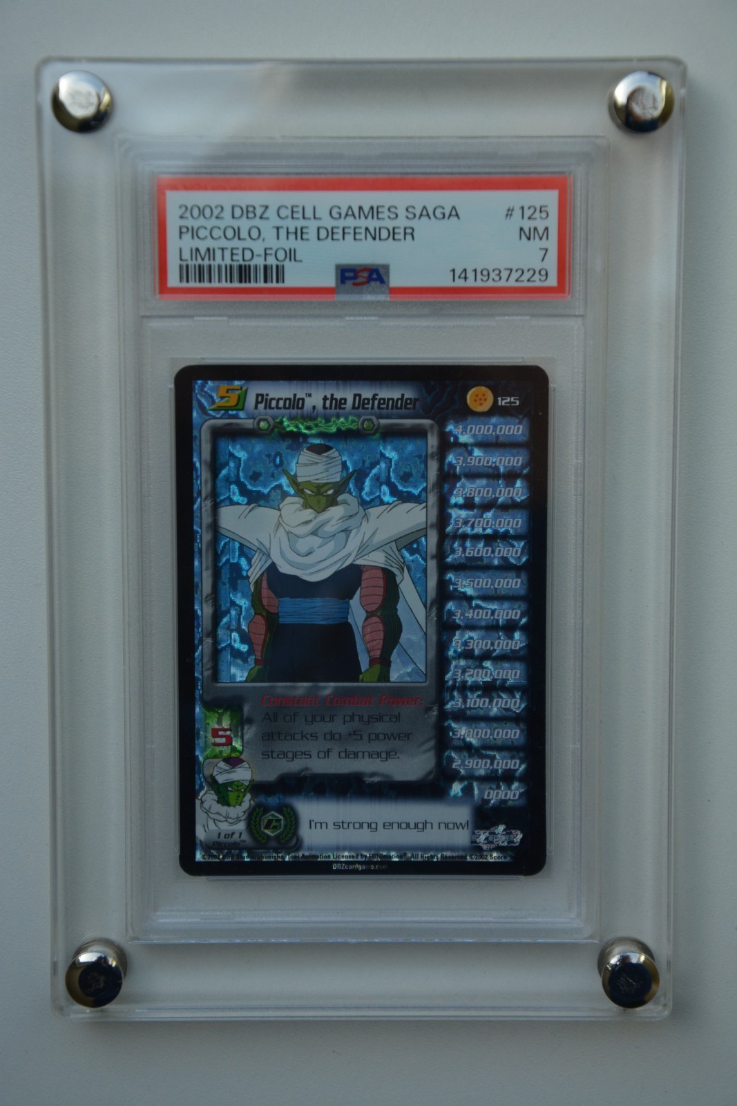 2002 Score Dragon Ball Z Cell Games Saga Piccolo, the Defender Limited-Foil 125