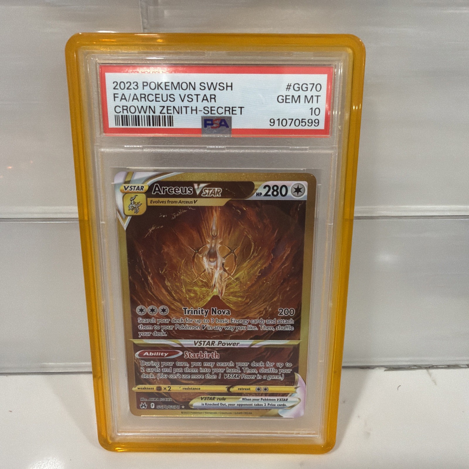 2023 Pokemon Sword and Shield Crown Zenith Full Art/Arceus Vstar Secret GG70